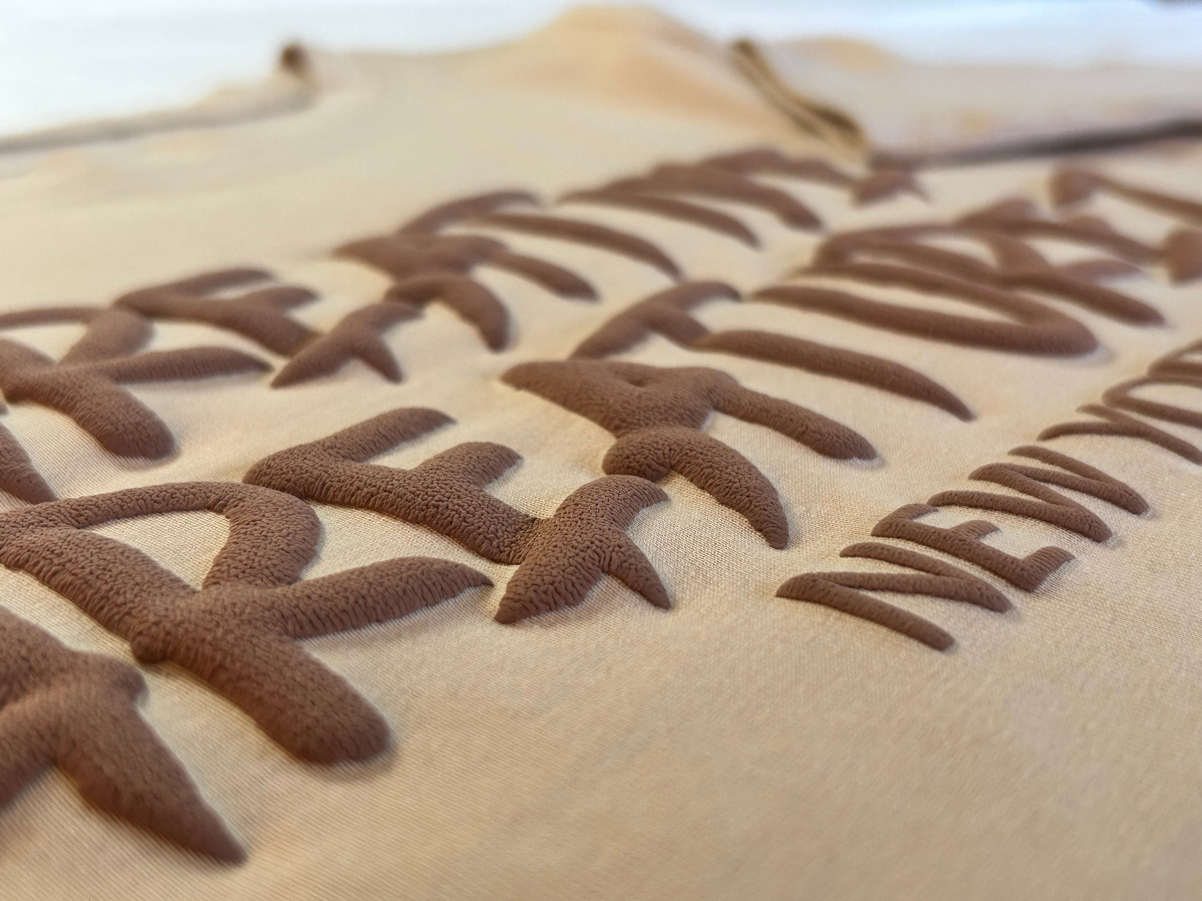 PUFF PRINT LONG SLEEVE CROP TOP